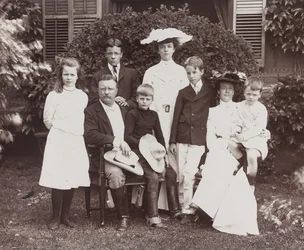 President Theodore Roosevelt, hans fru Edith och familj