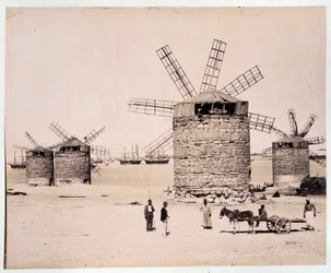 Moulins a Alexandria - fotografi av bröderna Zangali, sent 1800-tal