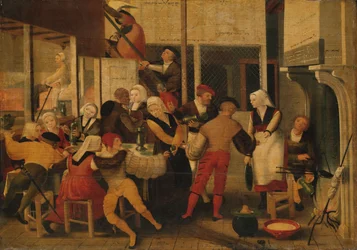 Party in a Bordell, ca 1540 (olja på panel)