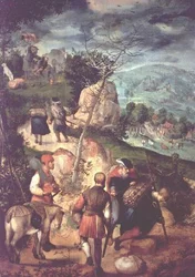 The Sacrifice of Abraham (olja på panel)