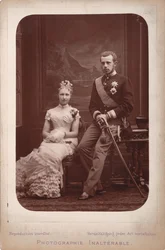 Kronprins Rudolf med prinsessan Stephanie av Belgien med anledning av deras förlovning, 1880