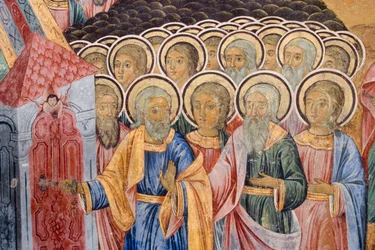 Bulgarien, Rilaklostret, fresker i Jungfru Marie födelses kyrka