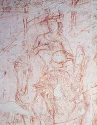 Triumph of Death, av Buonamico di Cristofano känd som Buffalmacco (aktiv början av 1300-talet), sinopia.
