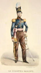 Överste Pierre Joseph Parent (d.1881) c.1831 (färg litho)