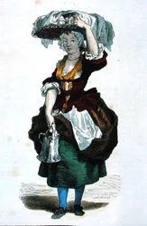 Cream Seller 1774 (färggravyr)