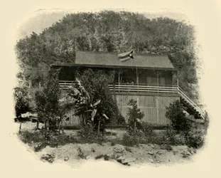 Kubanska högkvarteret i Daiquiri, spansk-amerikanska kriget, juni 1898, 1899.