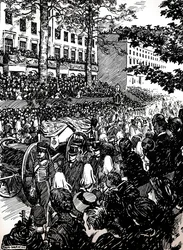 Kung Edward VIIs sista resa genom London: begravningscortegen i Piccadilly, 1910 1911