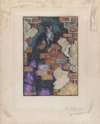 The Black Cat, för Edgar Allan Poes "Selected Tales of Mystery", 1909, 1909.