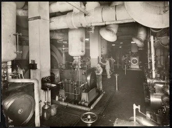 Ett pannrum på Hotel McAlpin, 1913 (silvergelatintryck)