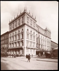 Hotel Delmonico på 44th Street och 5th Avenue, New York, 1898 (silvergelatintryck)
