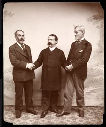 Arbetarledarna Samuel Gompers, John Burns och Holmes, 1893-4