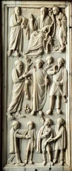 Episod ur den helige Paulus av Tarsos liv. Elbensdiptyk. 5:e århundradet. Florens, Museo Nazionale del Bargello