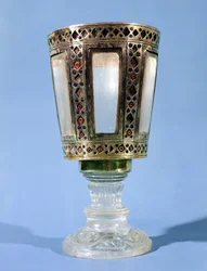Sexkantig kopp, skatt från Basilica di San Marco (silver och bergkristall)