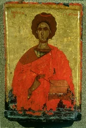 Ikon av Sankt Pantaleon av Nicomedia (d.c.305 e.Kr.)