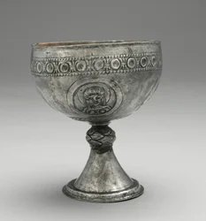 Bägare från Beth Misona Treasure, Konstantinopel eller Syrien, ca 500-700 (silver)