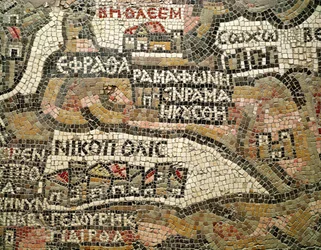 Betlehem, detalj från en karta över Jeriko (mosaik) (se även 86282 & 250599)