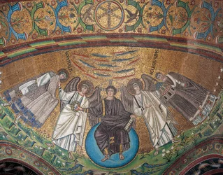 Italien, Emilia-Romagna, Ravenna, Basilica of San Vitale, Absidial bassängmosaik