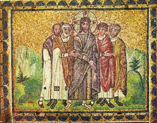 Jesus och apostlarna, 600-talet (mosaik)