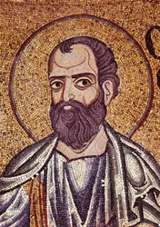 Profeten Malaki (500-talet f.Kr.). Verk av en bysantinsk mästare, mosaik, detalj av dekorationen av Markuskyrkan i Venedig (Italien)