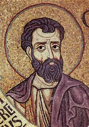 Profeten Hosea (700-talet f.Kr.). Verk av en bysantinsk mästare, mosaik, detalj av dekorationen av Markuskyrkan i Venedig (Italien)