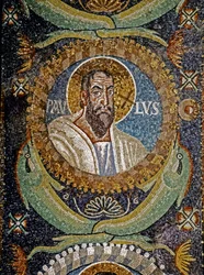 PAULUS: Bysantinsk mosaik, 600-talet (mosaik)