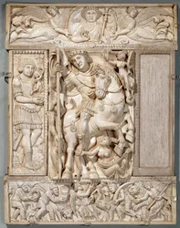 Den triumferande kejsaren, känd som Barberini-elfenbenet, 500-550 e.Kr.