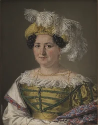 Porträtt av fru Pauline Hagen