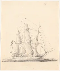 Marinens fartyg under fulla segel