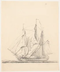 Marinens fartyg under fulla segel