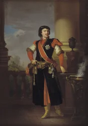 Porträtt av greve Rzewuski, polsk ambassadör i Danmark