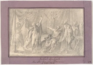 Richard Lejonhjärta. Scen från romanen "The Talisman" (1825) av Walter Scott
