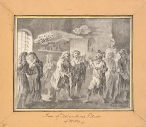 Scen från Ludvig Holberg "Det arabiska pulvret"
