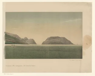 Utsikt över Greater Acehs kust, med flottan från den första Aceh-expeditionen, fjärde delen Roadstead of Great Aceh (titel på objekt)