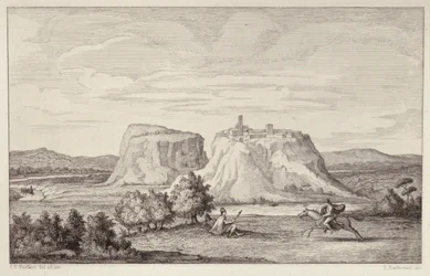 Imaginary View of Early Rome, graverad av B. Barloccini, 1849