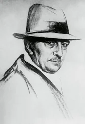 Porträtt av Dario Niccodemi (1874-1934), italiensk dramatiker och författare
