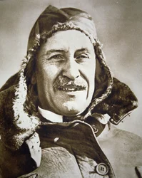 Porträtt av Orville Wright (s/v foto)