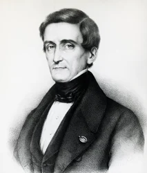 Porträtt av Pellegrino Rossi (1787-1848), italiensk jurist, litografi
