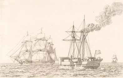 Paddelångare och segelfartyg