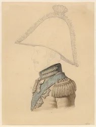 Porträtt av Frederik VI i profil till vänster