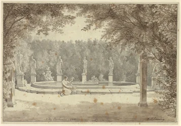 Fontänen i trädgården på Palazzo Barberini, Rom