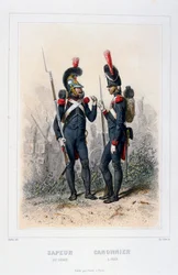 "Sapper and Gunner", Napoleons kejserliga garde, 1859