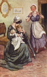 Illustration till David Copperfield av Charles Dickens (färglitografi)