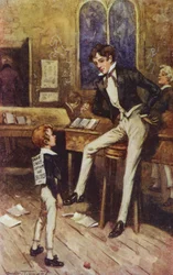 Illustration till David Copperfield av Charles Dickens (färglitografi)