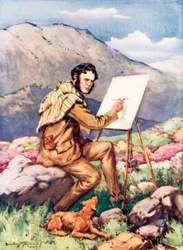 Landseer: Pojken som kunde rita innan han var sex (färg litho)