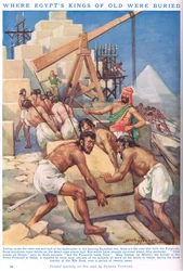 Där Egyptens kungar från forna tider begravdes, illustration från 