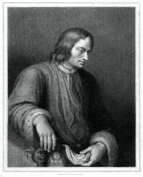Lorenzo de Medici, italiensk statsman och härskare över den florentinska republiken, 1833.