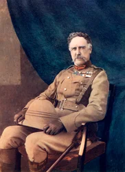 Generallöjtnant NG Lyttelton, chef för 4:e brigaden i Sydafrika, 1902.