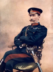 Generallöjtnant Sir HC Chermside, chef för 14:e brigaden i Sydafrika, 1902.