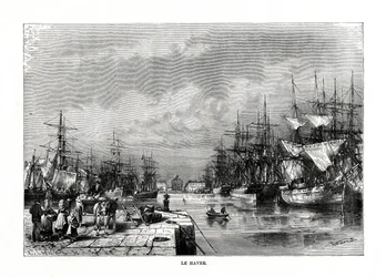 Le Havre, Normandie, norra Frankrike, 1879