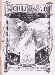 Titelsidesdesign, från The Child of the Air pub.by Duckworth